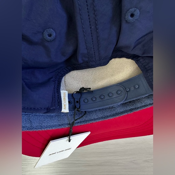 NEW AIME LEON DORE unisphere nylon 5 panel hat cap red navy - Picture 7 of 10